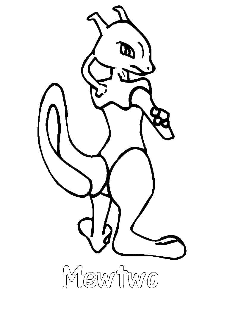 Dibujo para colorear: Mewtwo (Videojuegos) #179433 - Dibujos para Colorear e Imprimir Gratis