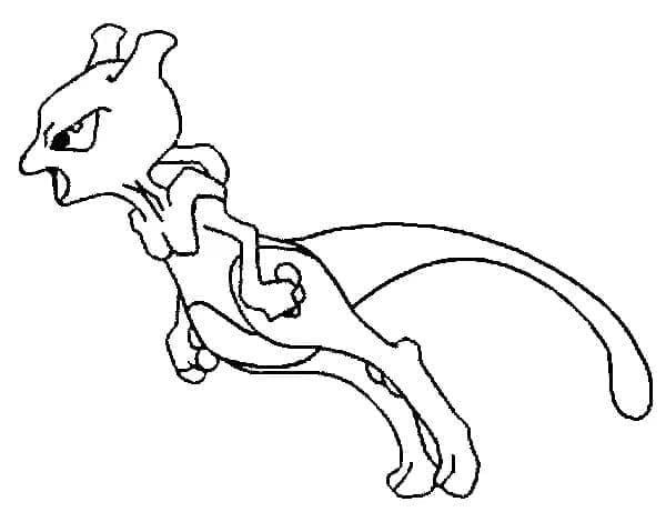 Dibujo para colorear: Mewtwo (Videojuegos) #179440 - Dibujos para Colorear e Imprimir Gratis