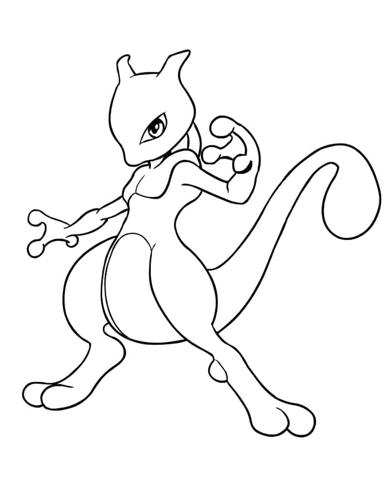 Dibujo para colorear: Mewtwo (Videojuegos) #179441 - Dibujos para Colorear e Imprimir Gratis