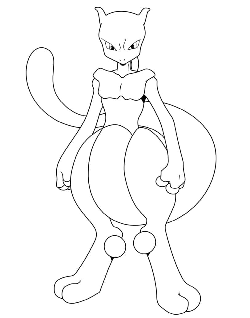 Dibujo gratuito Mewtwo #179445 de la coleccion Videojuegos para imprimir