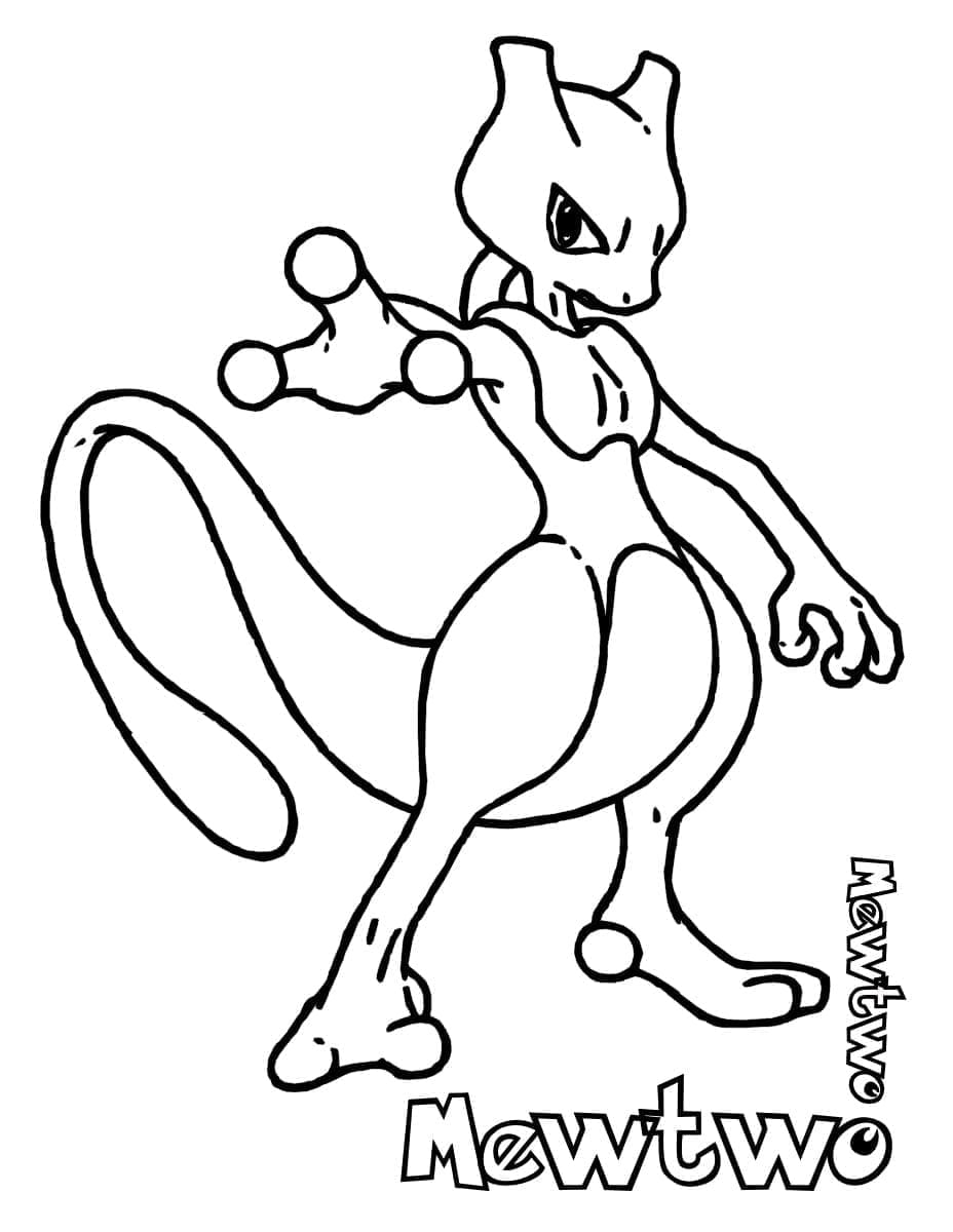 Dibujo gratuito Mewtwo #179447 de la coleccion Videojuegos para imprimir