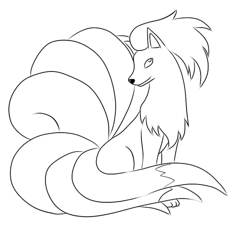 Dibujo gratuito Ninetales #181834 de la coleccion Videojuegos para imprimir