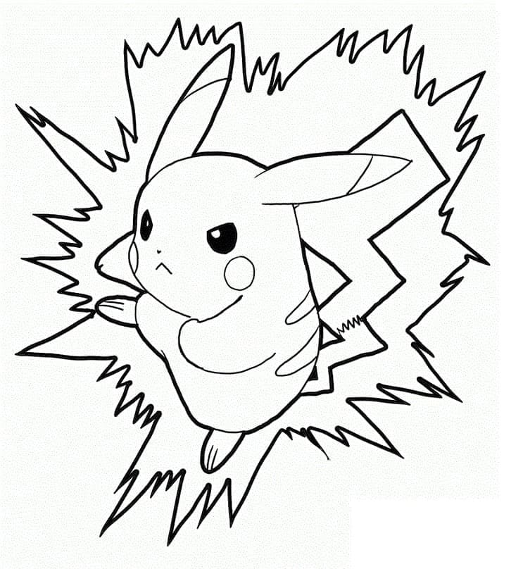Dibujo gratuito Pikachu #177227 de la coleccion Videojuegos para imprimir