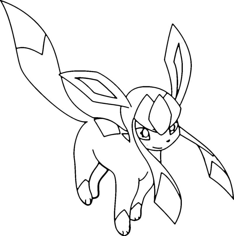 Dibujo gratuito Pokemon Glaceon #187341 de la coleccion Videojuegos para imprimir