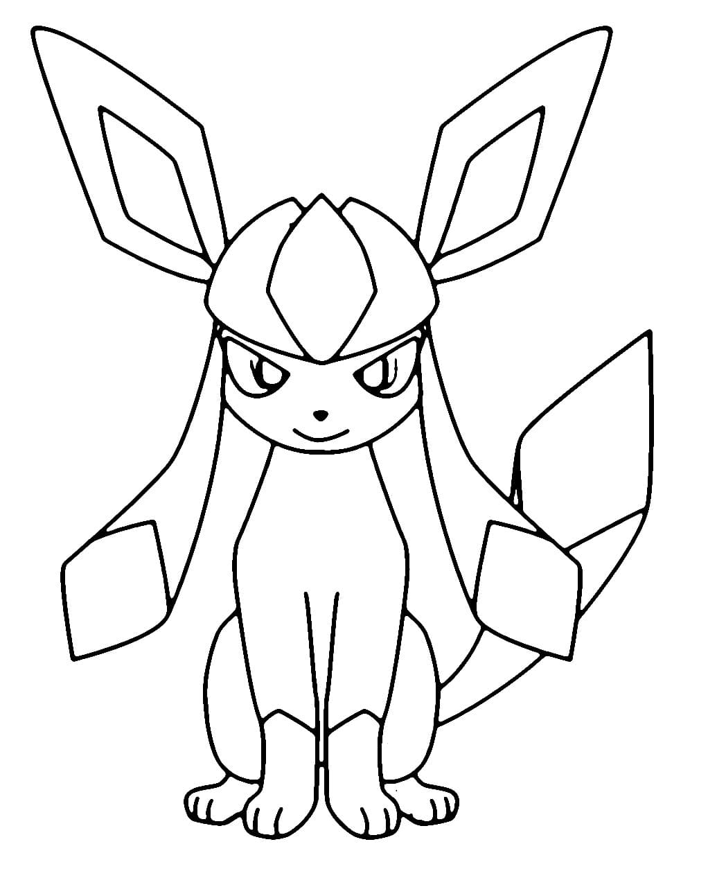 Dibujo gratuito Pokemon Glaceon #187342 de la coleccion Videojuegos para imprimir