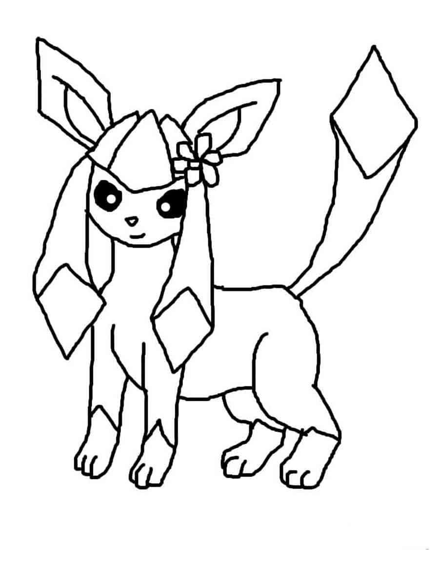 Dibujo gratuito Pokemon Glaceon #187344 de la coleccion Videojuegos para imprimir