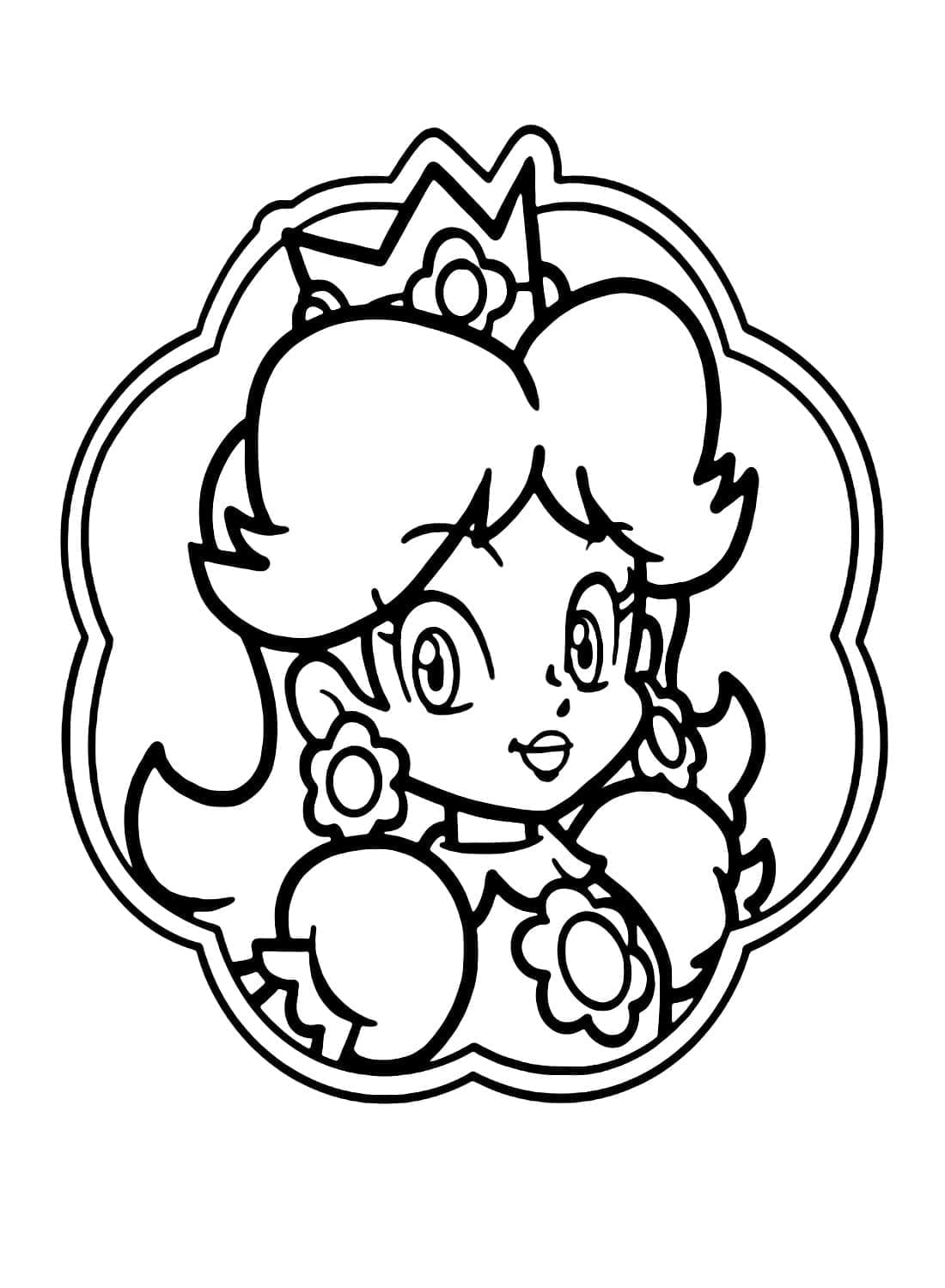 Dibujo para colorear: Princesa Daisy (Videojuegos) #219046 - Dibujos para Colorear e Imprimir Gratis