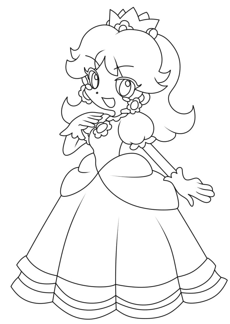 Dibujo gratuito Princesa Daisy #219048 de la coleccion Videojuegos para imprimir