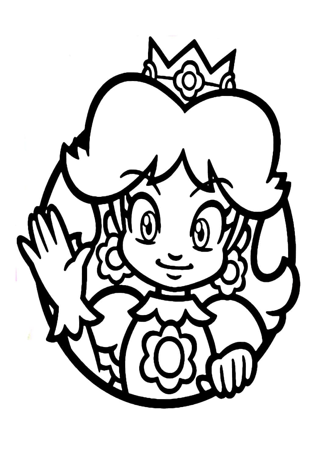 Dibujo gratuito Princesa Daisy #219062 de la coleccion Videojuegos para imprimir
