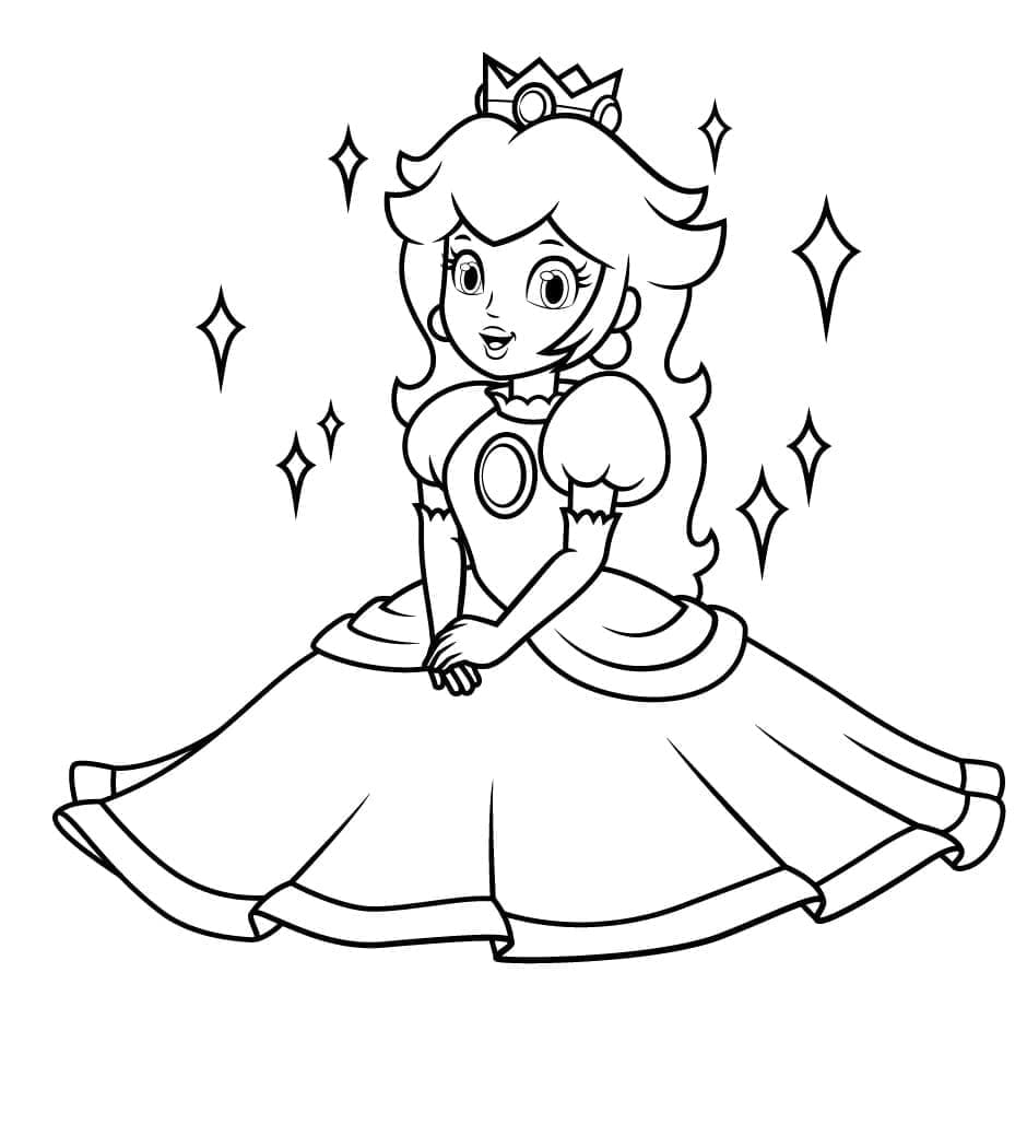 Dibujo gratuito Princesa Peach #211845 de la coleccion Videojuegos para imprimir