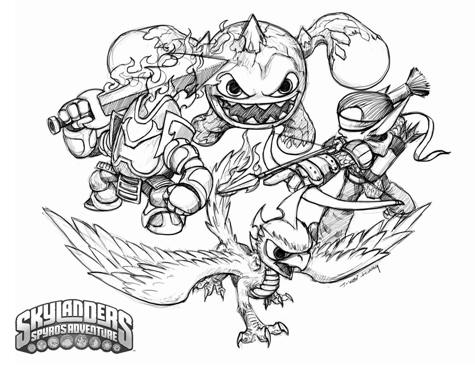 Dibujo para colorear: Skylanders (Videojuegos) #43398 - Dibujos para Colorear e Imprimir Gratis