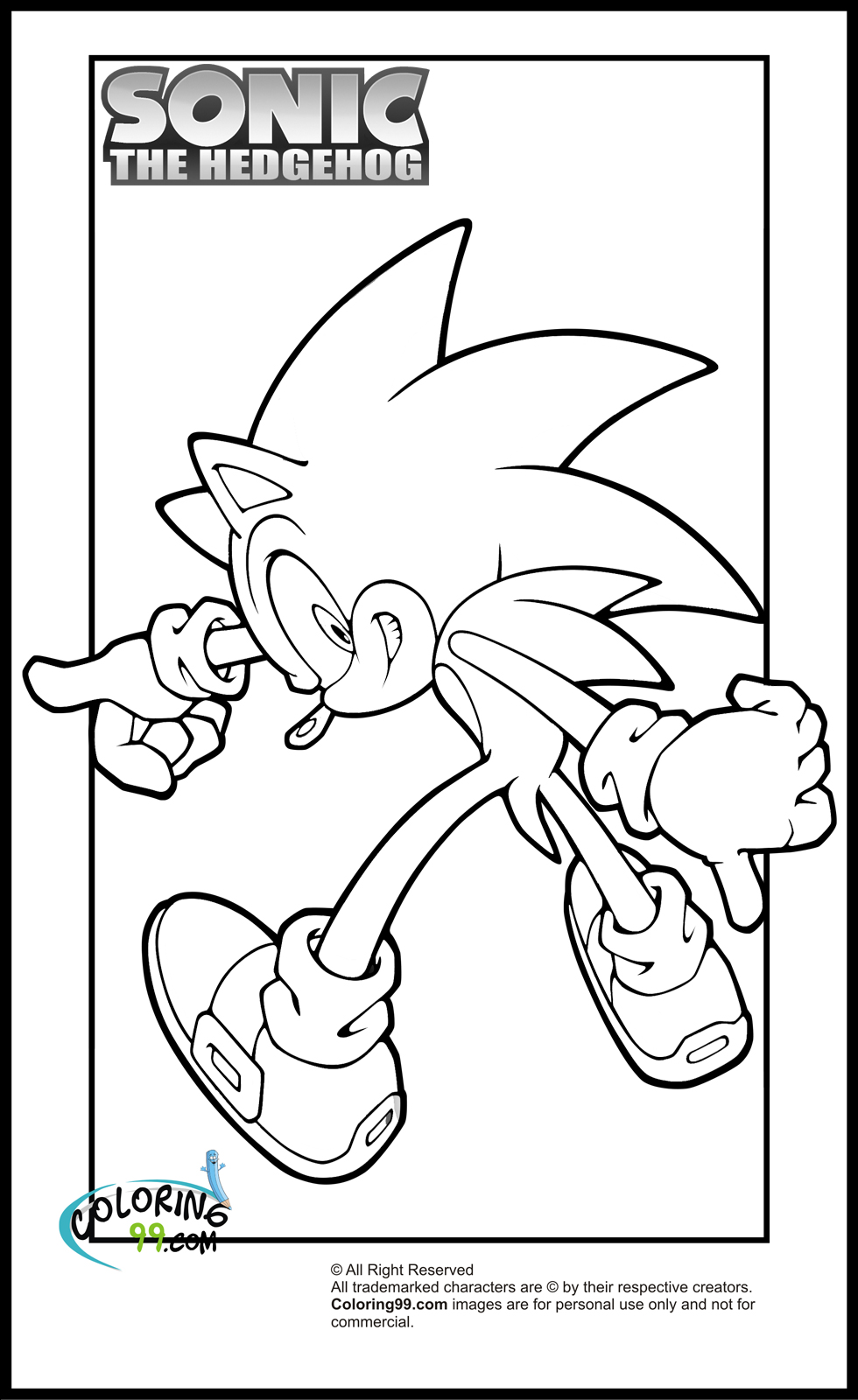 Dibujo para colorear: Sonic (Videojuegos) #153963 - Dibujos para Colorear e Imprimir Gratis