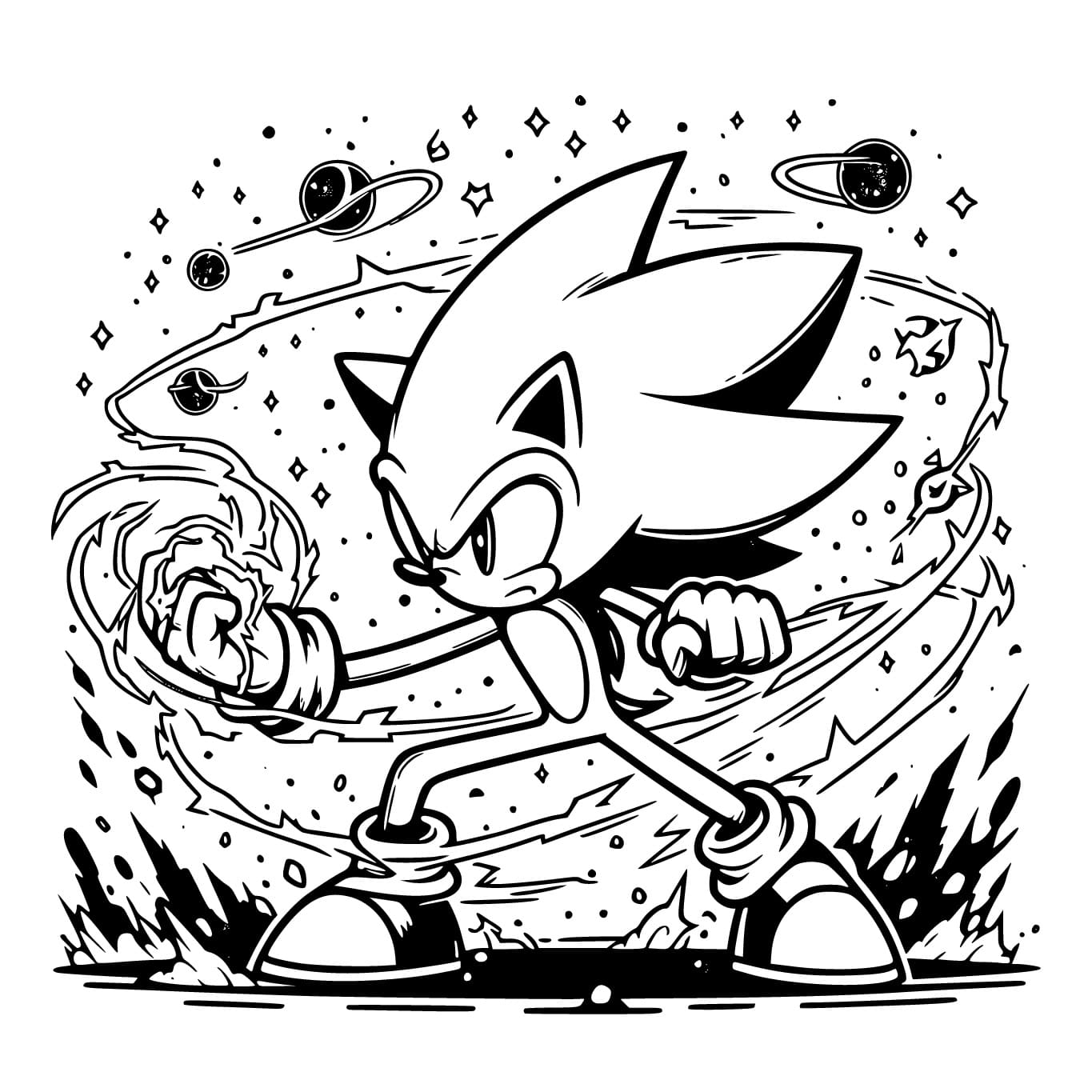 Dibujo gratuito Sonic #213152 de la coleccion Videojuegos para imprimir