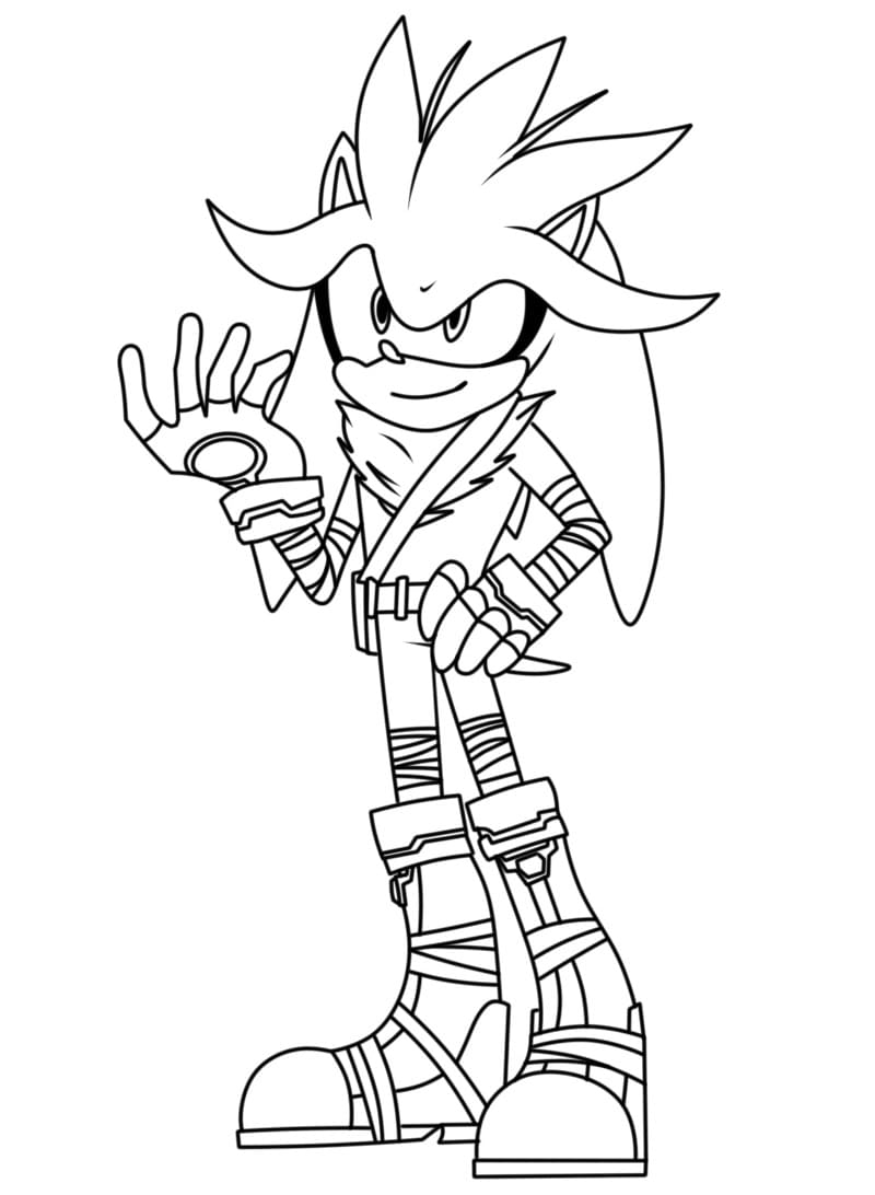 Dibujo gratuito Sonic de plata #221556 de la coleccion Videojuegos para imprimir