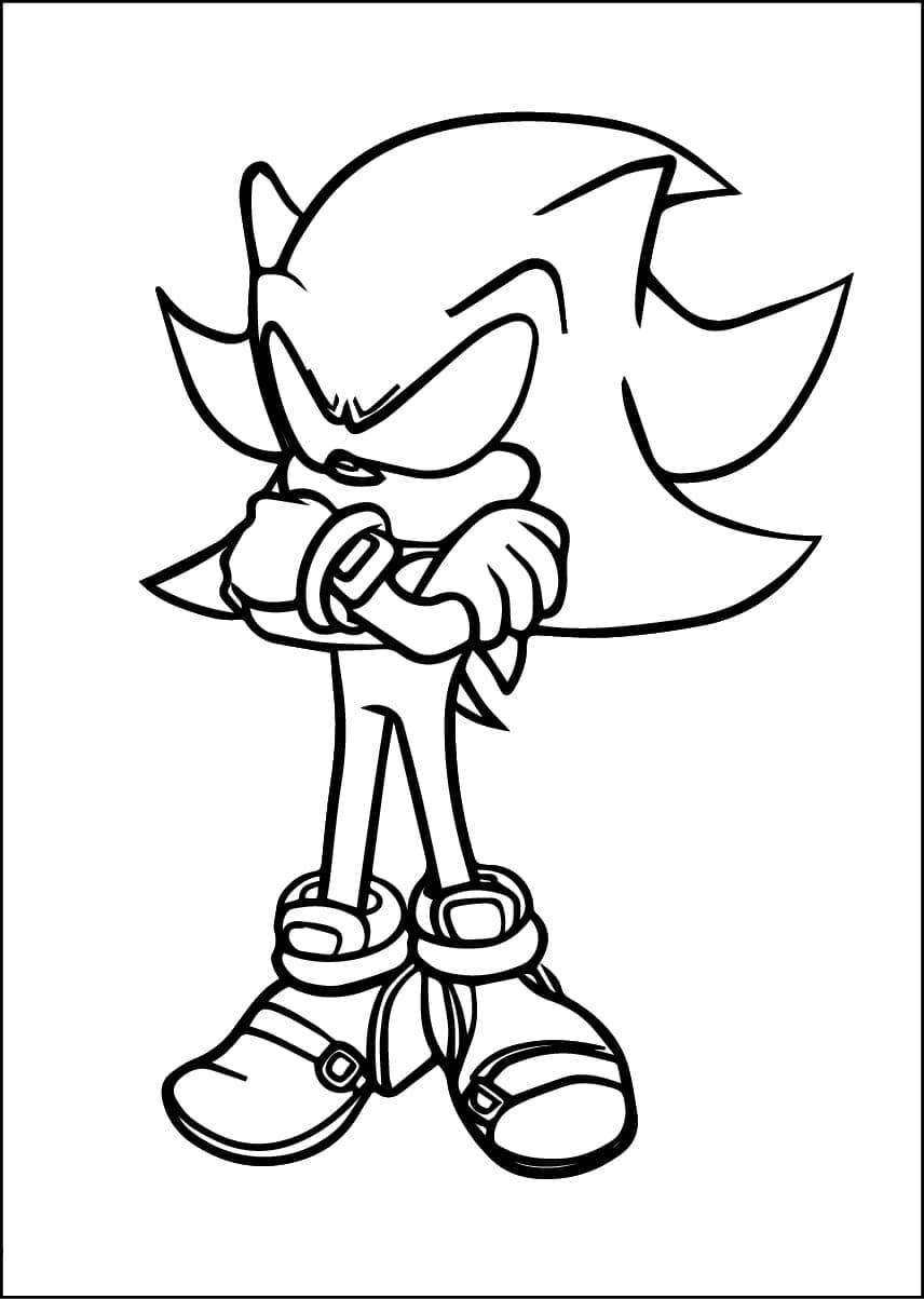 Dibujo gratuito Sonic oscuro #222163 de la coleccion Videojuegos para imprimir