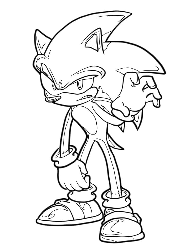 Dibujo gratuito Sonic oscuro #222165 de la coleccion Videojuegos para imprimir
