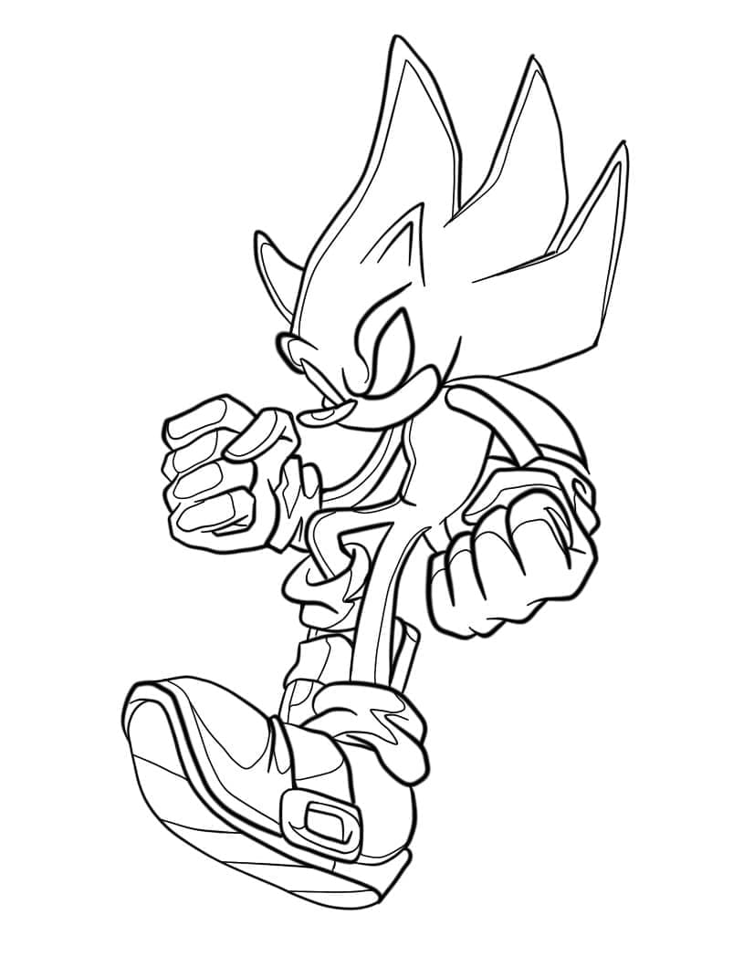 Dibujo gratuito Sonic oscuro #222167 de la coleccion Videojuegos para imprimir
