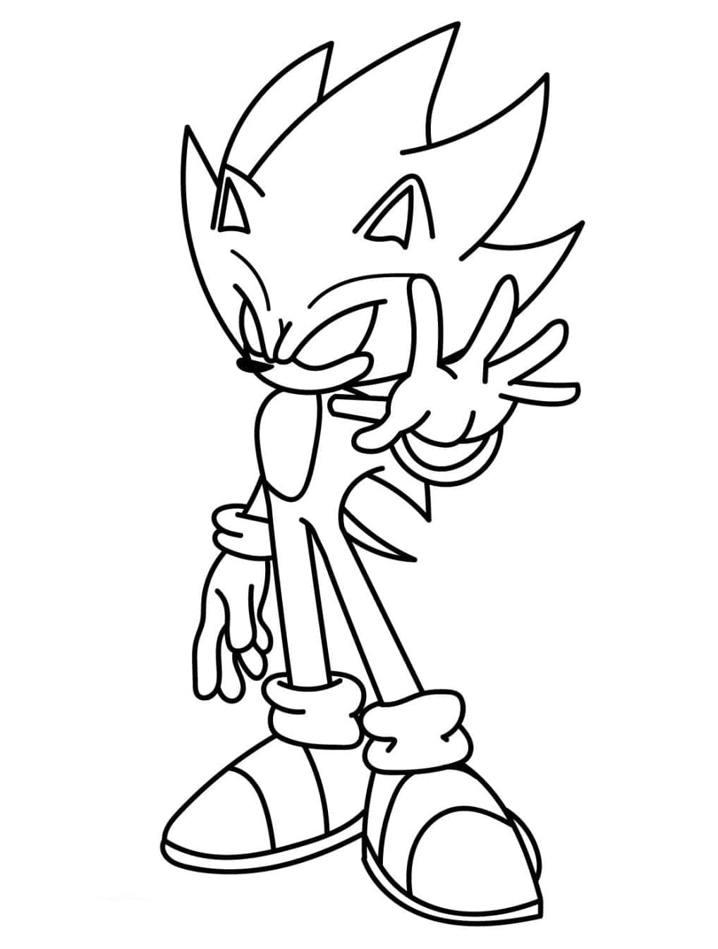 Dibujo gratuito Sonic oscuro #222171 de la coleccion Videojuegos para imprimir