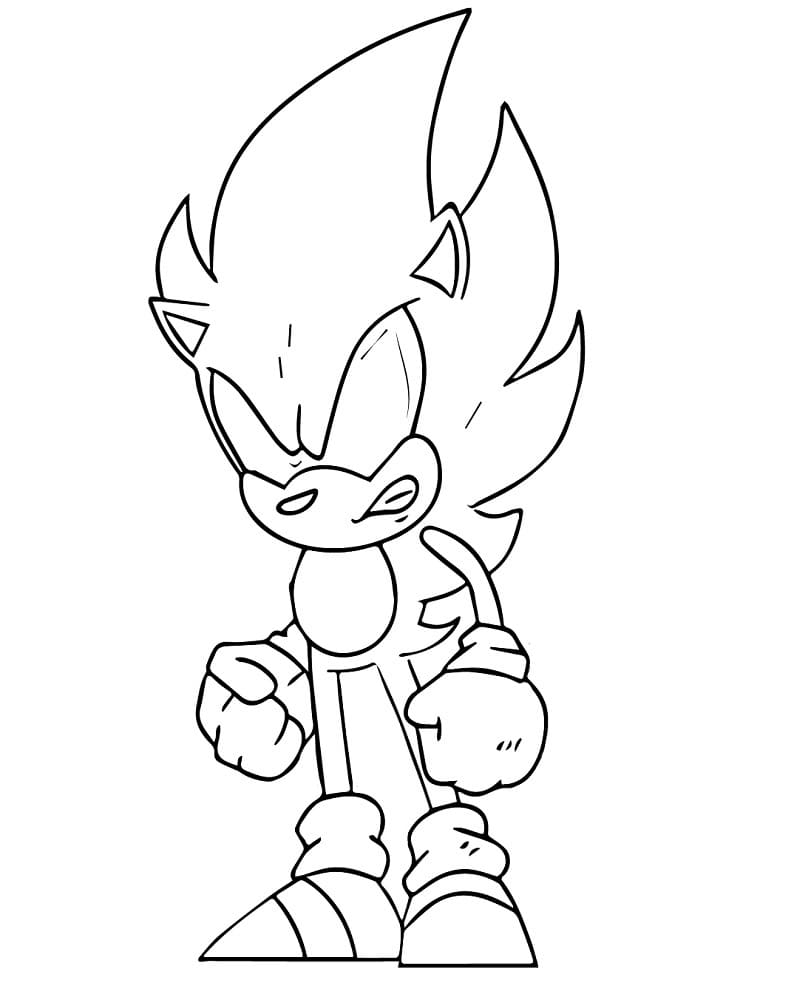 Dibujo gratuito Sonic oscuro #222173 de la coleccion Videojuegos para imprimir
