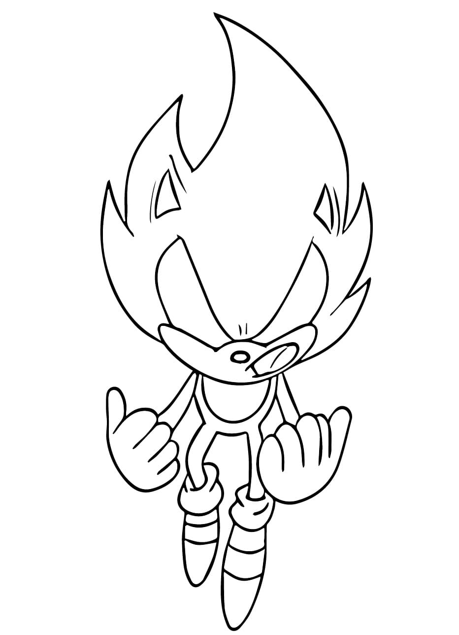 Dibujo gratuito Sonic oscuro #222177 de la coleccion Videojuegos para imprimir
