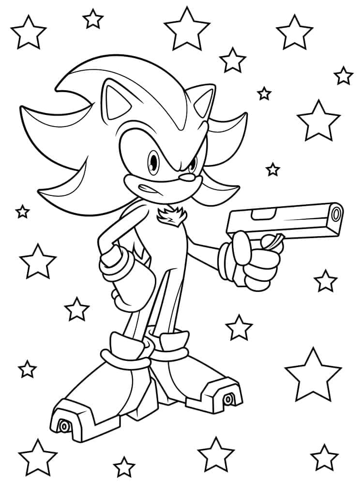 Dibujo gratuito Sonic Shadow #216336 de la coleccion Videojuegos para imprimir