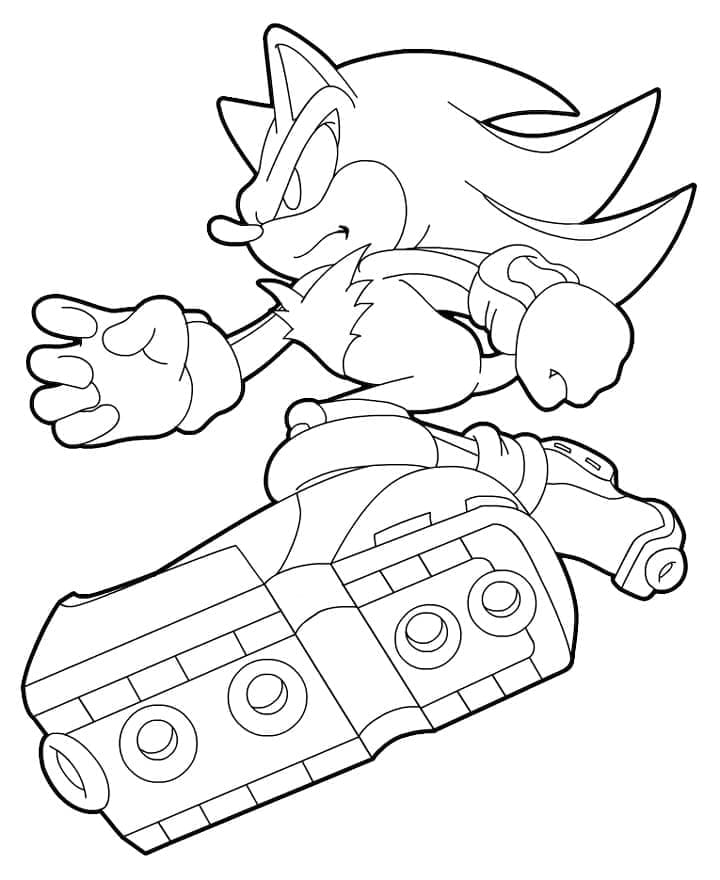 Dibujo gratuito Sonic Shadow #216343 de la coleccion Videojuegos para imprimir