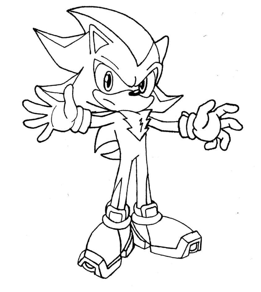 Dibujo gratuito Sonic Shadow #216344 de la coleccion Videojuegos para imprimir