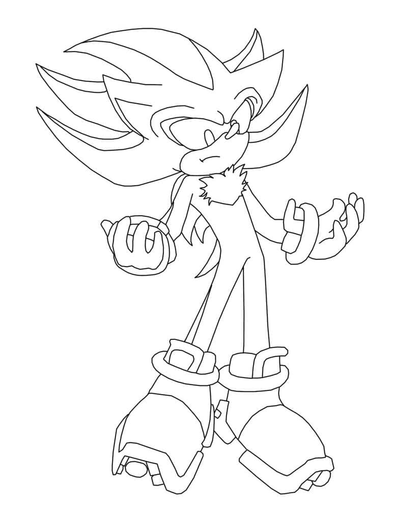 Dibujo gratuito Sonic Shadow #216347 de la coleccion Videojuegos para imprimir
