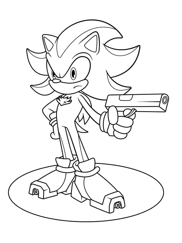 Dibujo gratuito Sonic Shadow #216349 de la coleccion Videojuegos para imprimir