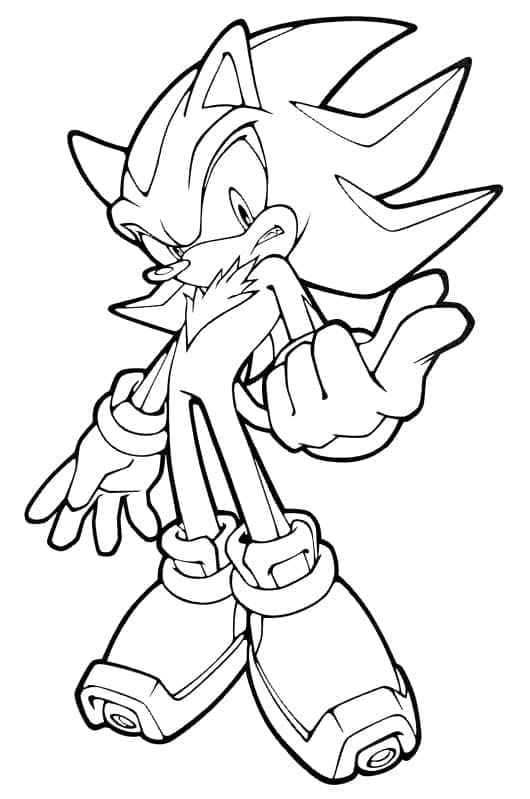 Dibujo gratuito Sonic Shadow #216350 de la coleccion Videojuegos para imprimir