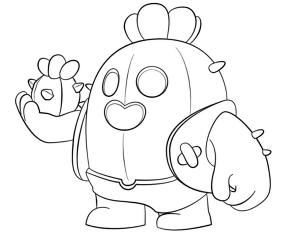 Dibujo gratuito Spike Brawl Stars #221029 de la coleccion Videojuegos para imprimir