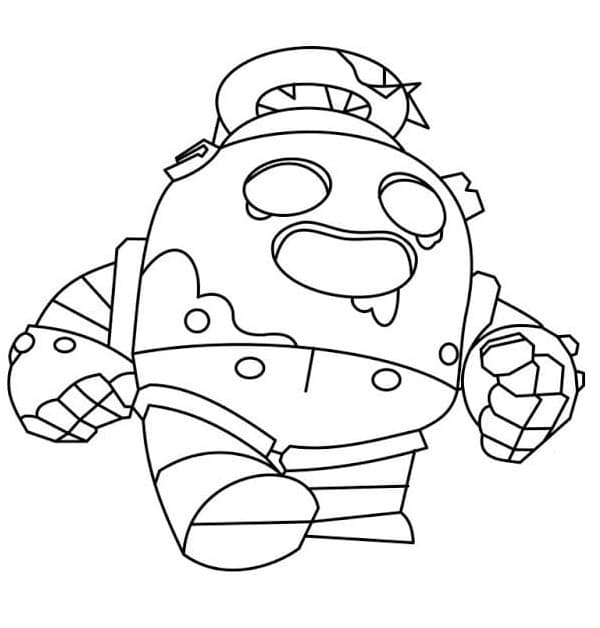 Dibujo gratuito Spike Brawl Stars #221045 de la coleccion Videojuegos para imprimir