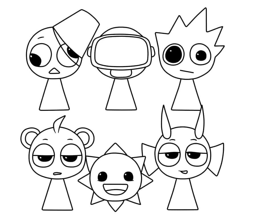 Dibujo gratuito Sprunki Incredibox #218802 de la coleccion Videojuegos para imprimir