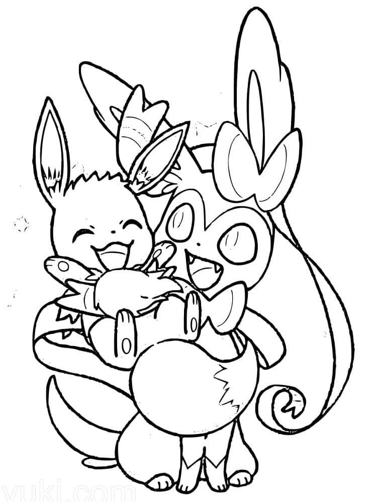 Dibujo gratuito Sylveon #181517 de la coleccion Videojuegos para imprimir