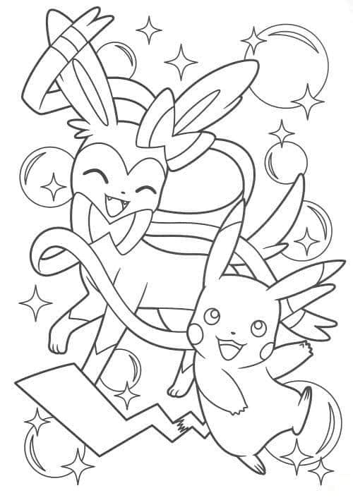 Dibujo gratuito Sylveon #181518 de la coleccion Videojuegos para imprimir