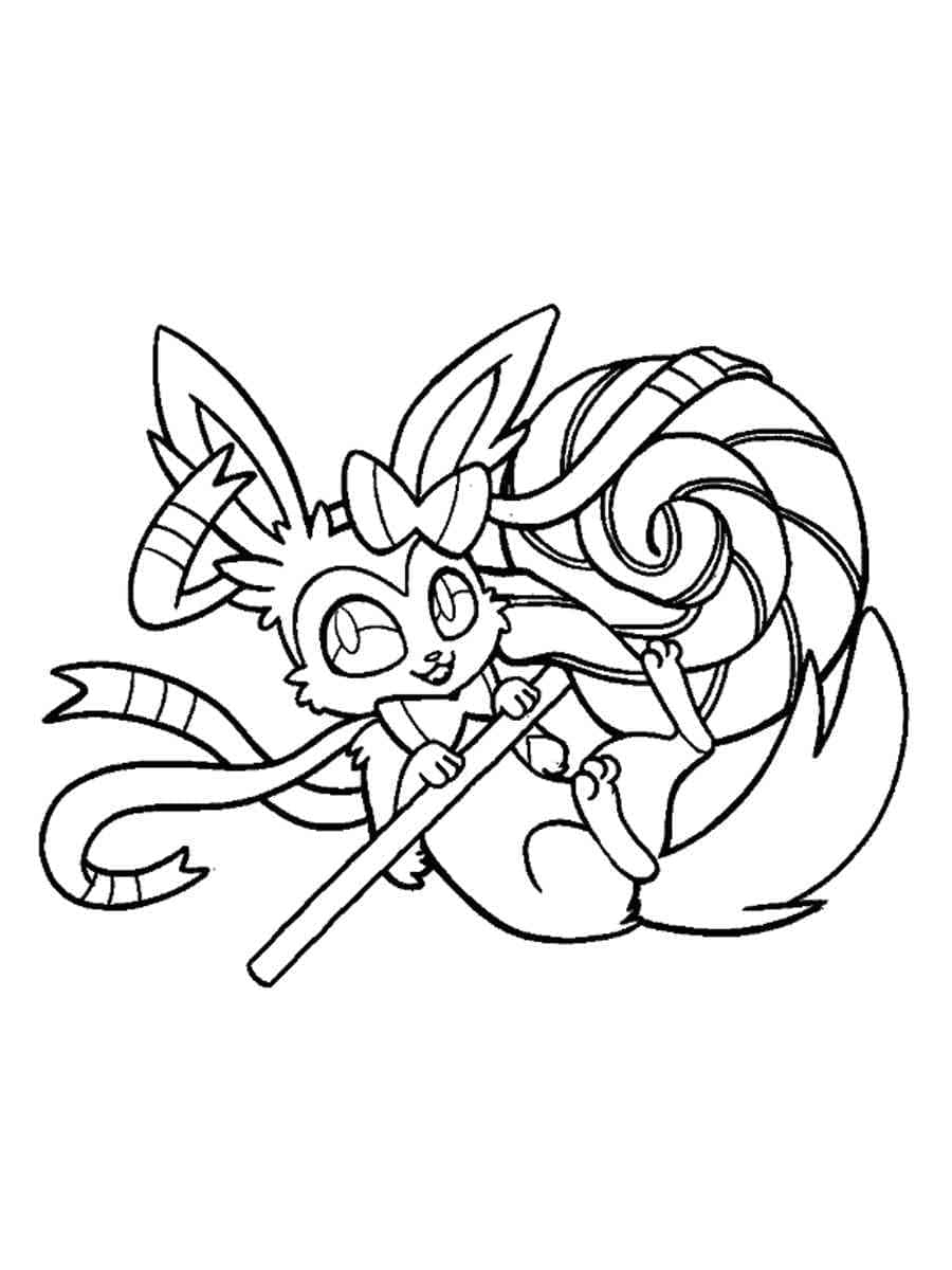 Dibujo gratuito Sylveon #181525 de la coleccion Videojuegos para imprimir