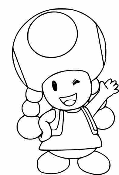 Dibujo para colorear: Toad (Videojuegos) #170236 - Dibujos para Colorear e Imprimir Gratis