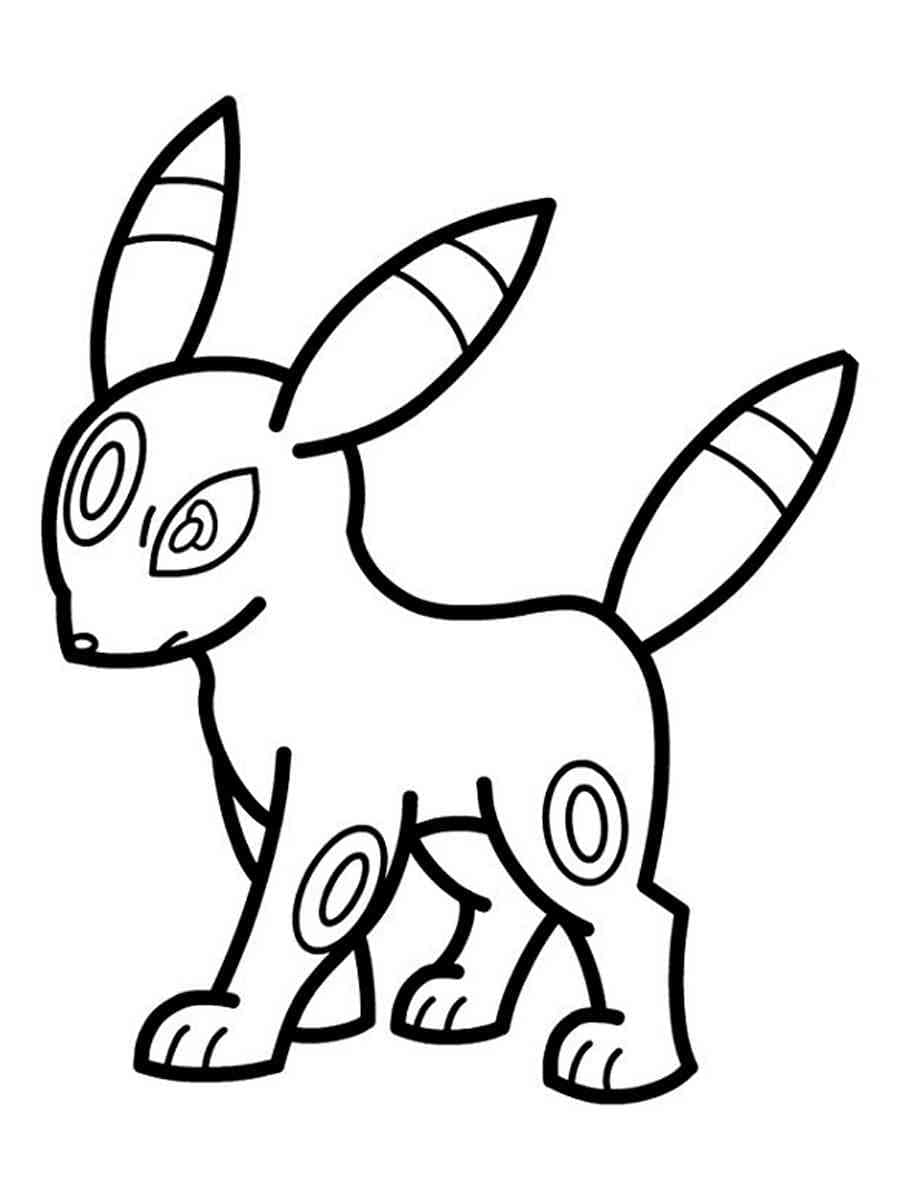 Dibujo gratuito Umbreon #181562 de la coleccion Videojuegos para imprimir