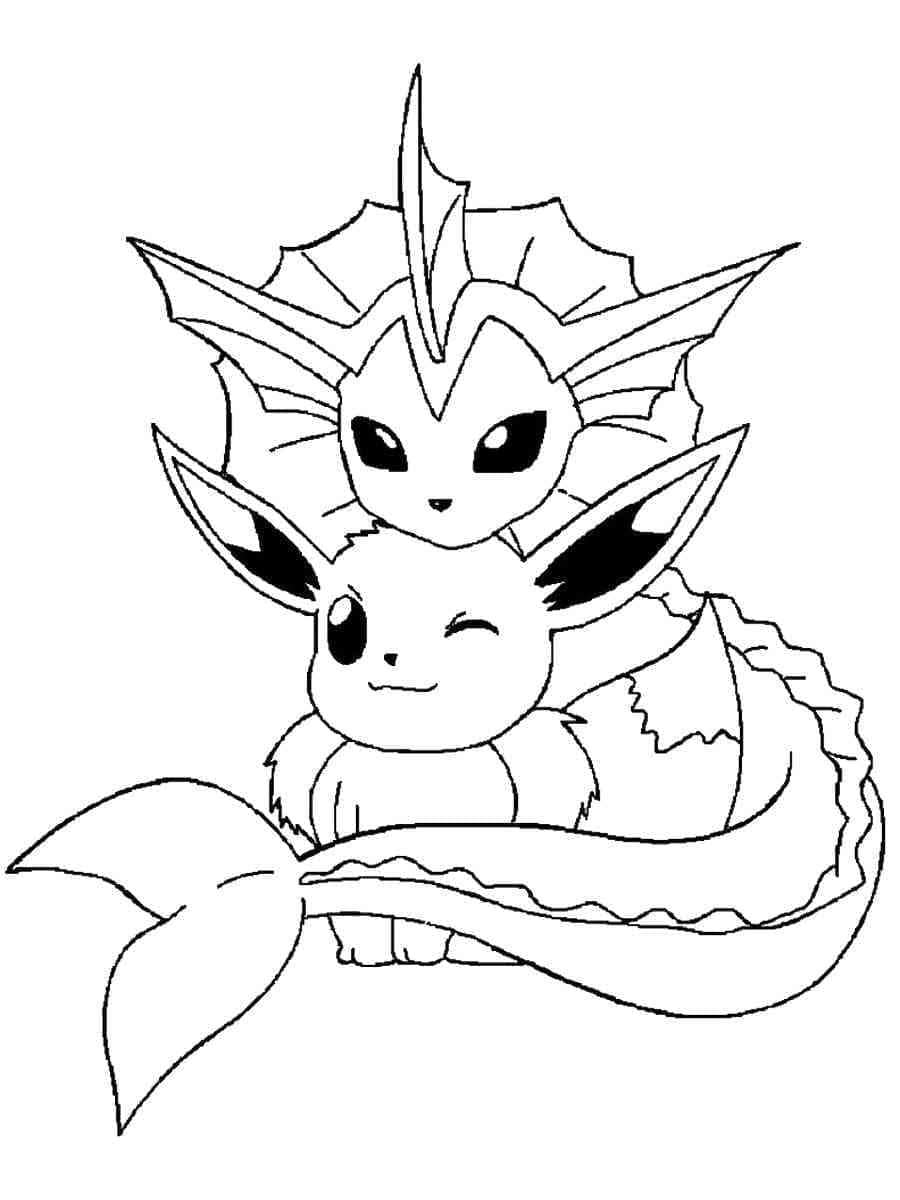 Dibujo gratuito Vaporeon #184356 de la coleccion Videojuegos para imprimir