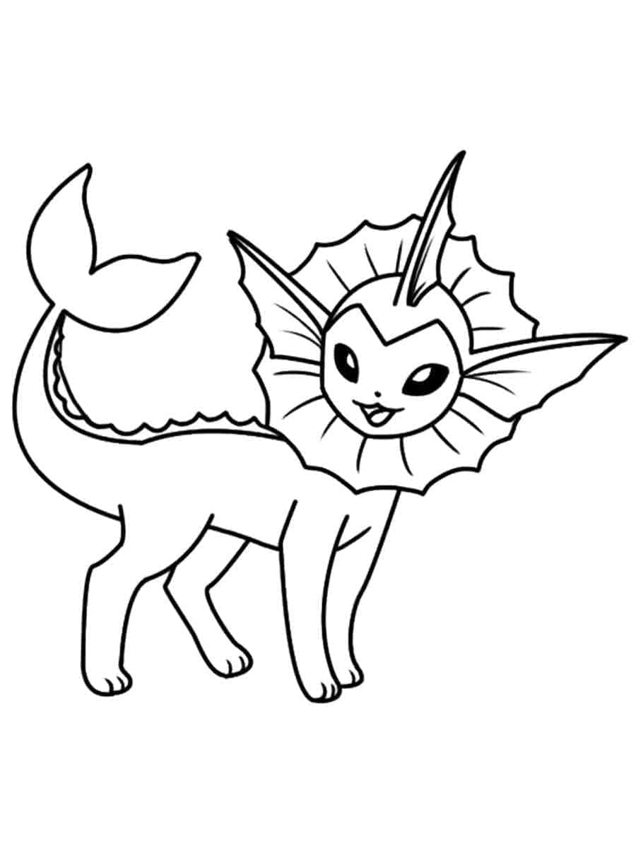 Dibujo gratuito Vaporeon #184359 de la coleccion Videojuegos para imprimir