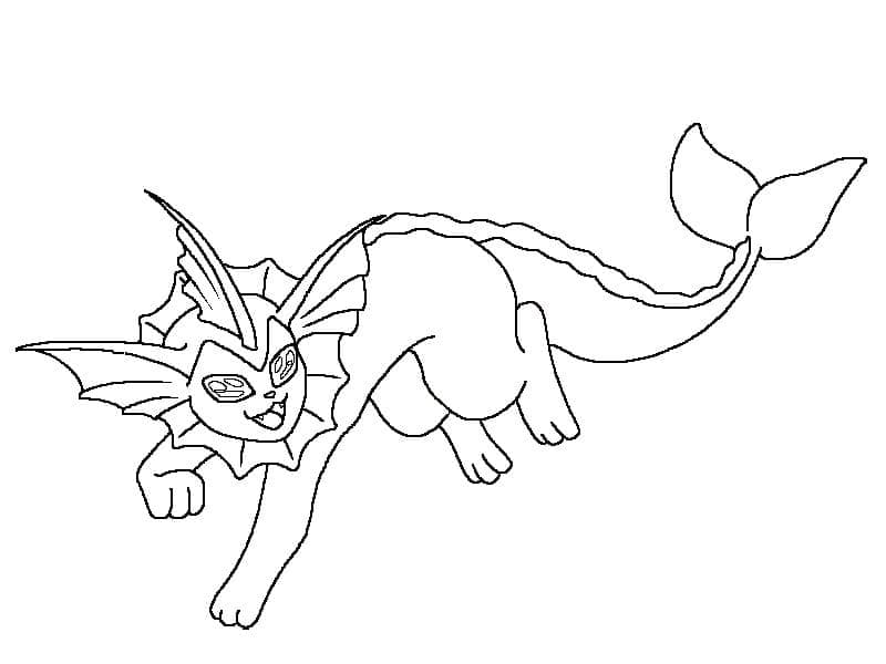 Dibujo gratuito Vaporeon #184366 de la coleccion Videojuegos para imprimir