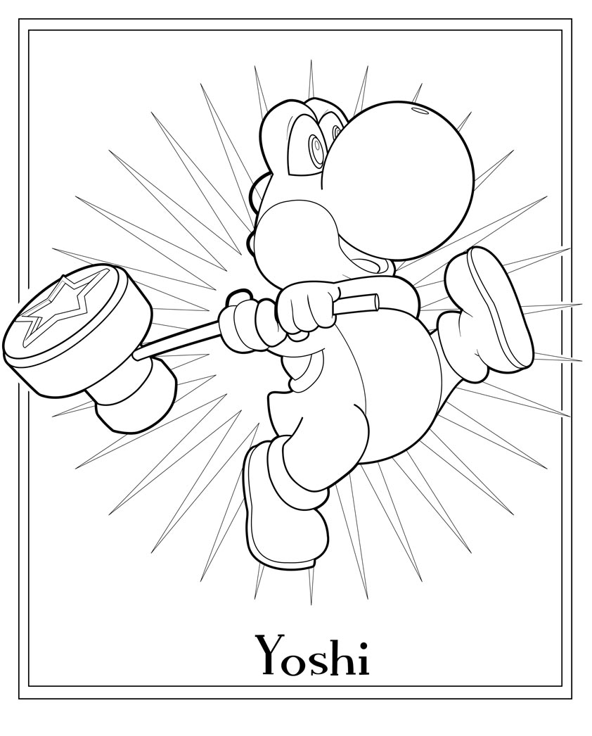 Dibujo para colorear: Yoshi (Videojuegos) #113508 - Dibujos para Colorear e Imprimir Gratis