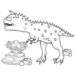 Dibujo para colorear: Carnotauro (Animales Prehistóricos) #221221 - Dibujos para Colorear e Imprimir Gratis