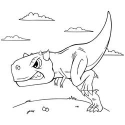 Dibujo para colorear: Carnotauro (Animales Prehistóricos) #221226 - Dibujos para Colorear e Imprimir Gratis