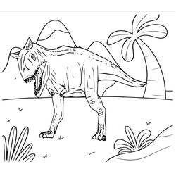 Dibujo para colorear: Carnotauro (Animales Prehistóricos) #221227 - Dibujos para Colorear e Imprimir Gratis