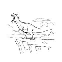Dibujo para colorear: Carnotauro (Animales Prehistóricos) #221239 - Dibujos para Colorear e Imprimir Gratis