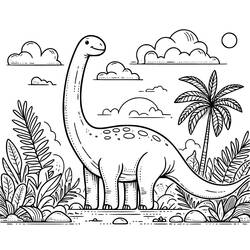 Dibujo para colorear: Diplodoco (Animales Prehistóricos) #212449 - Dibujos para Colorear e Imprimir Gratis