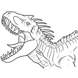 Dibujo para colorear: Indominus Rex (Animales Prehistóricos) #179340 - Dibujos para Colorear e Imprimir Gratis