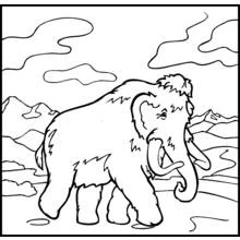 Dibujo para colorear: Mamut (Animales Prehistóricos) #19172 - Dibujos para Colorear e Imprimir Gratis