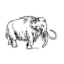 Dibujo para colorear: Mamut (Animales Prehistóricos) #19175 - Dibujos para Colorear e Imprimir Gratis